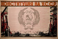 PP 1128: Constitution of the Ukrainian Soviet Socialist Republic.
Section I: General provisions; Section II: On the structure of Soviet Power, Organs of central government; Section III. On Voting Rights; Section IV. On the Budget of the Ukrainian Soviet Republic; Section V. On the Seal, Flag, and Capital of the Ukrainian Socialist Soviet Republic. [Partial translation]