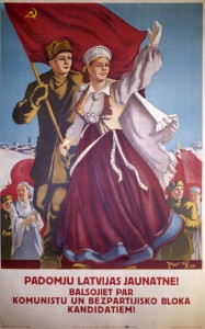 PP 582: ¡Juventud soviética de Letonia!¡Vota a los candidatos del bloque comunista y no-alineado!